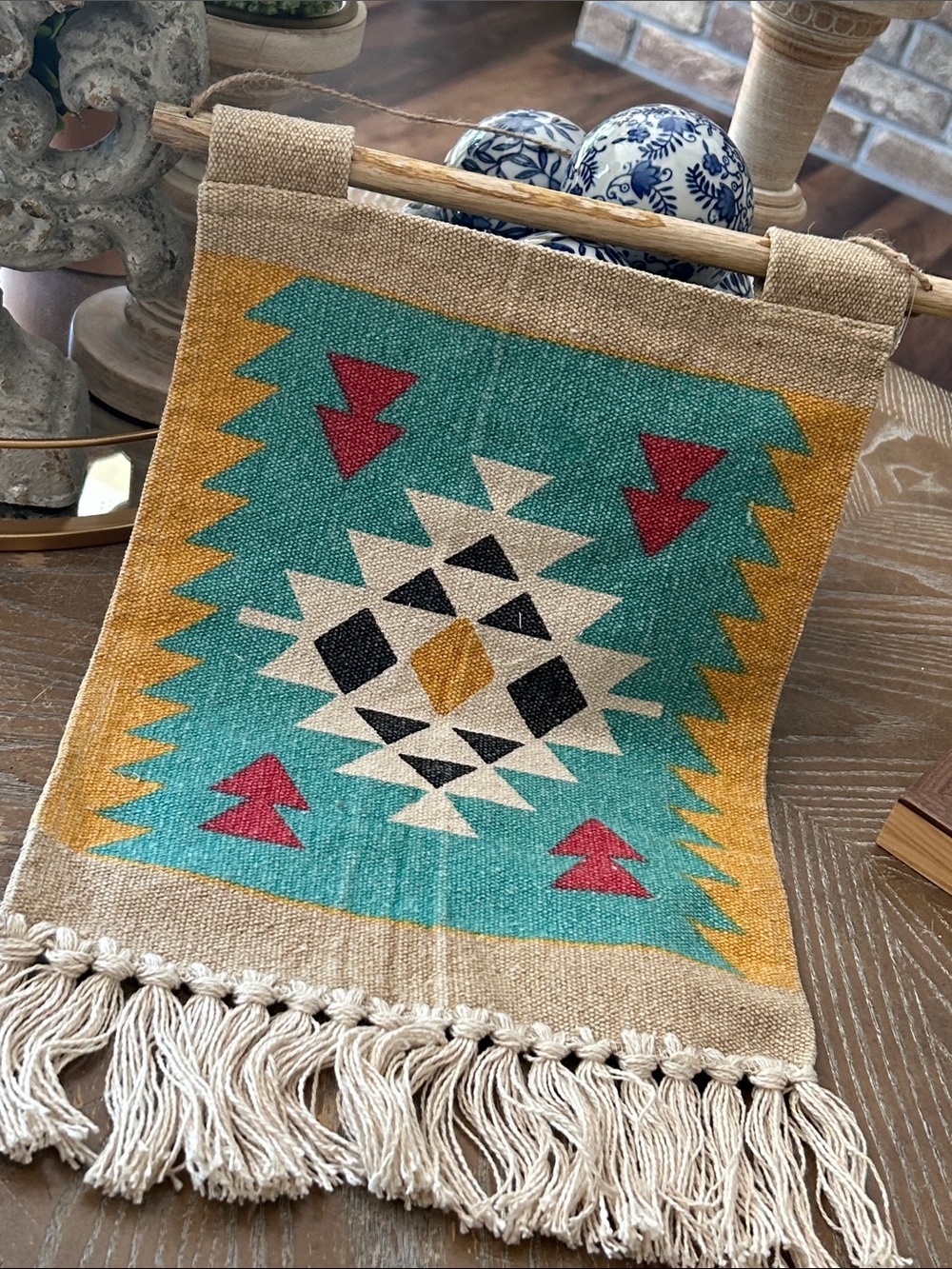 NEW! Southwestern Aztec Print Wall Hanging Woven Art